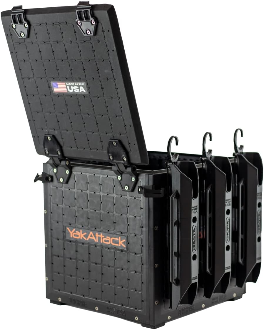 Fishing Crate with 3 Rod Holde - Fishing Kayak Crate avis et prix