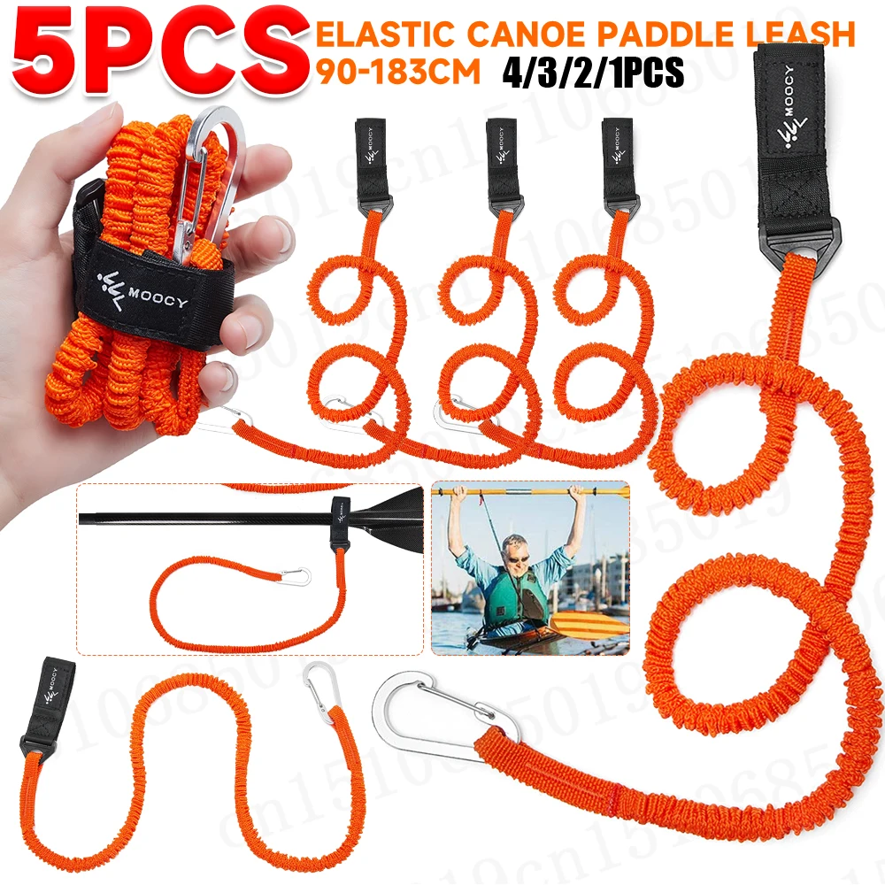 5-1PCS Elastic Kayak Canoe Pad - Fishing Kayak Paddle Leash avis et prix