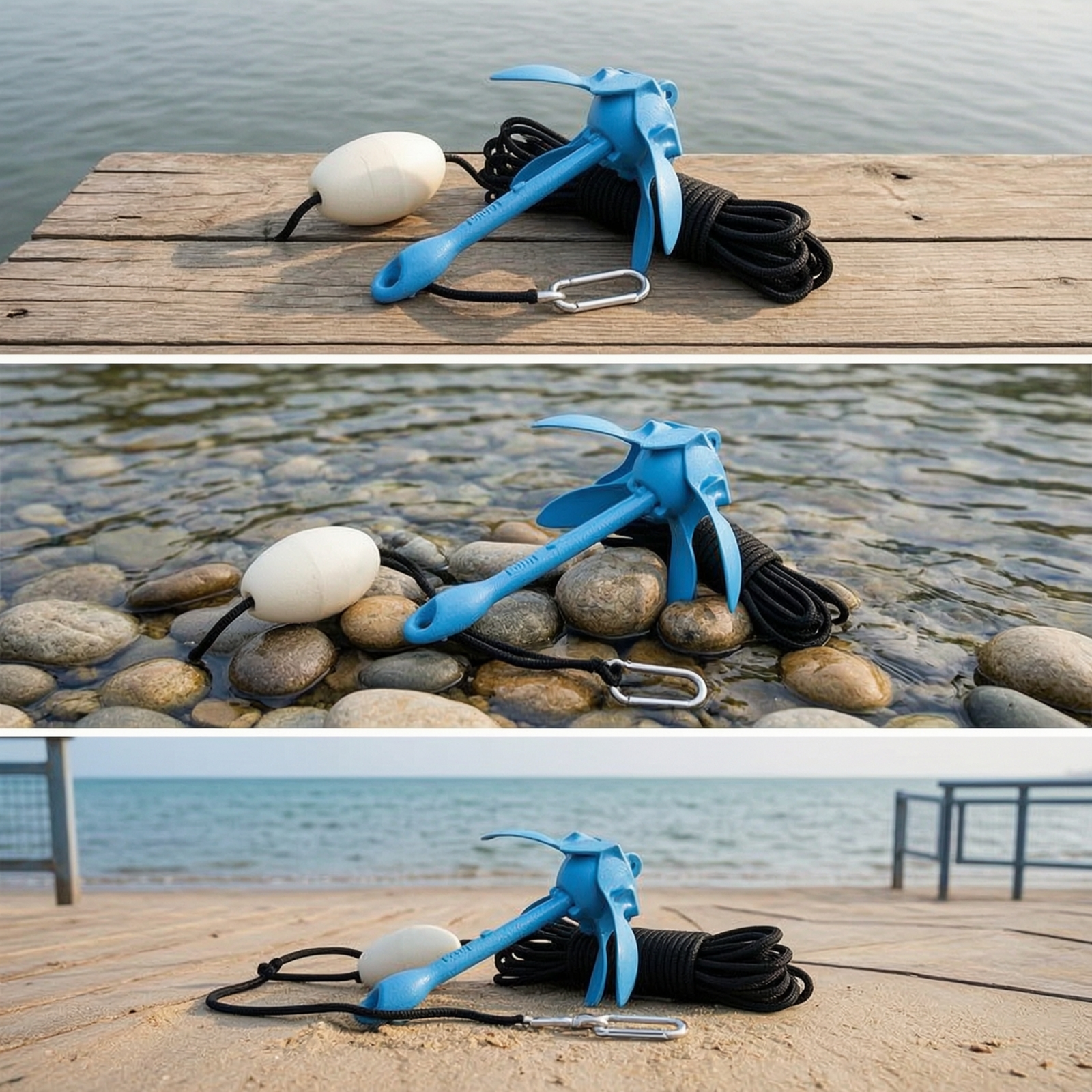 Folding Anchor Kit with Buoy a - Fishing Kayak Storage Bag avis et prix