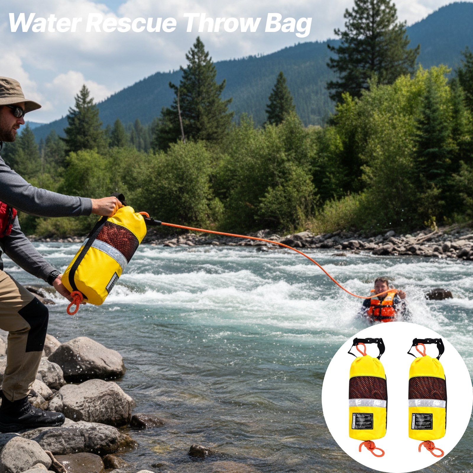 Throw Bag for Water Rescue Mar - Fishing Kayak Crate avis et prix