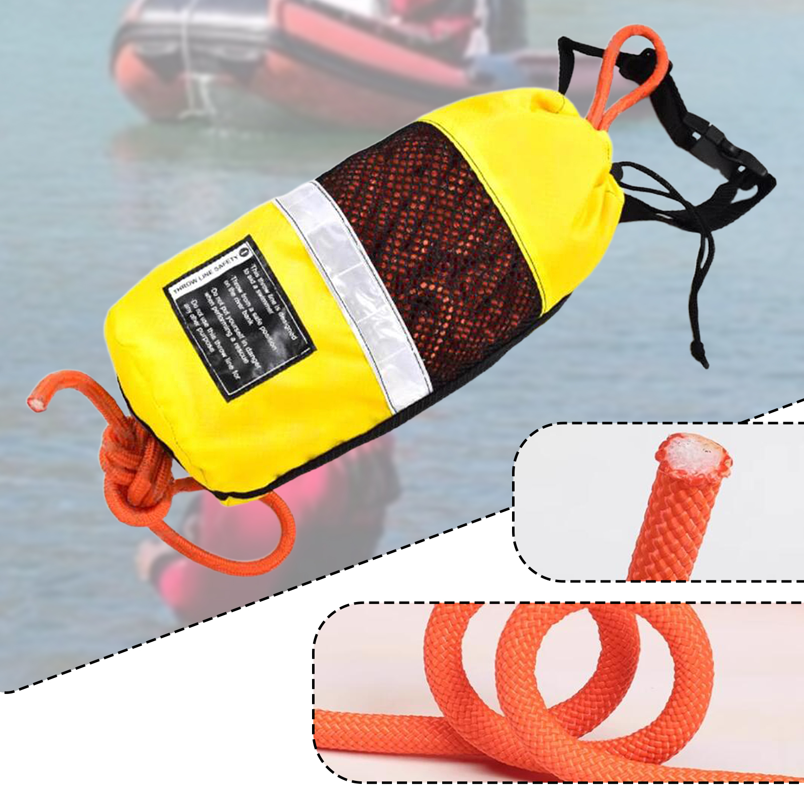 Throw Bag for Water Rescue Mar - Fishing Kayak Crate avis et prix