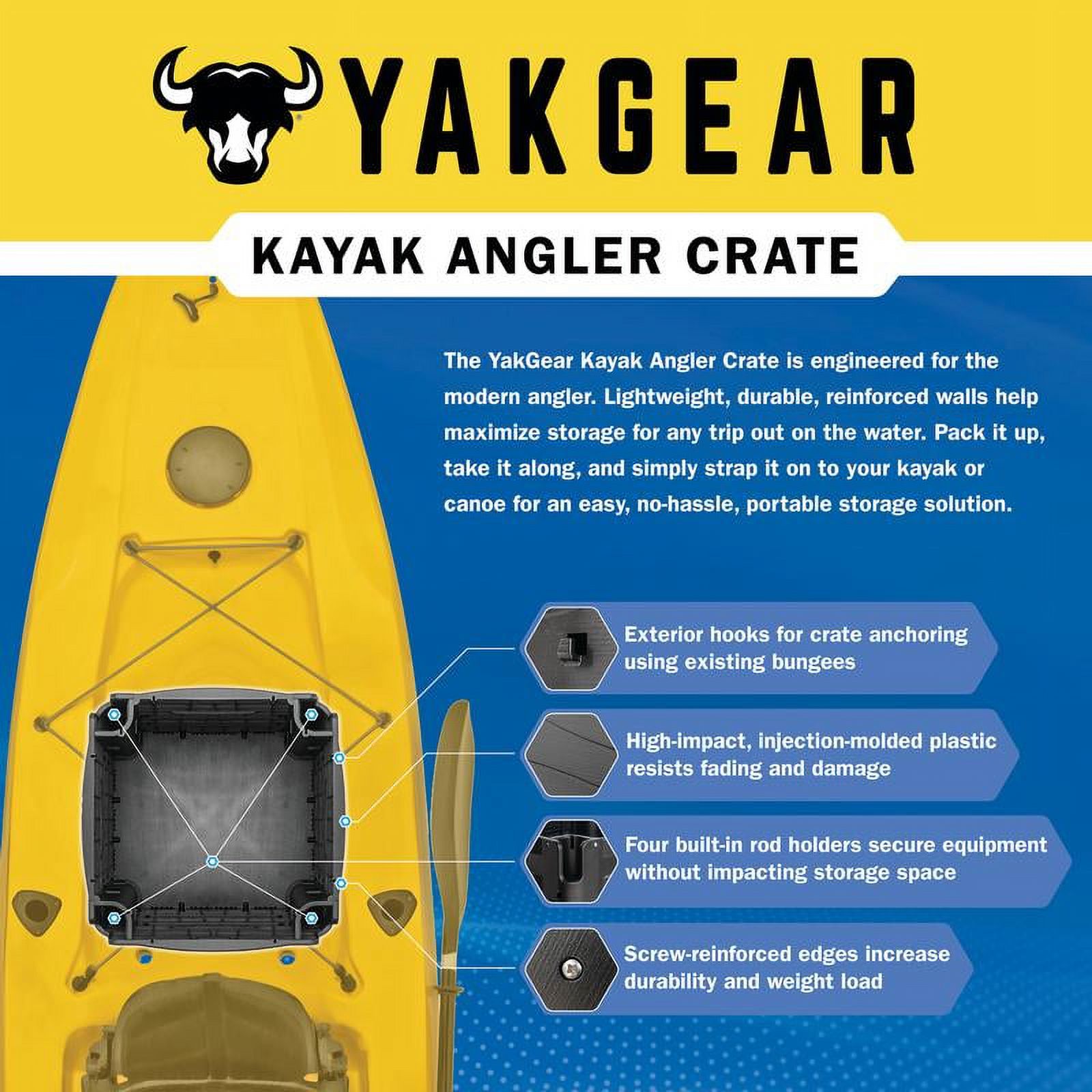 13-Inch Kayak Angler Crate – T - Fishing Kayak Crate avis et prix