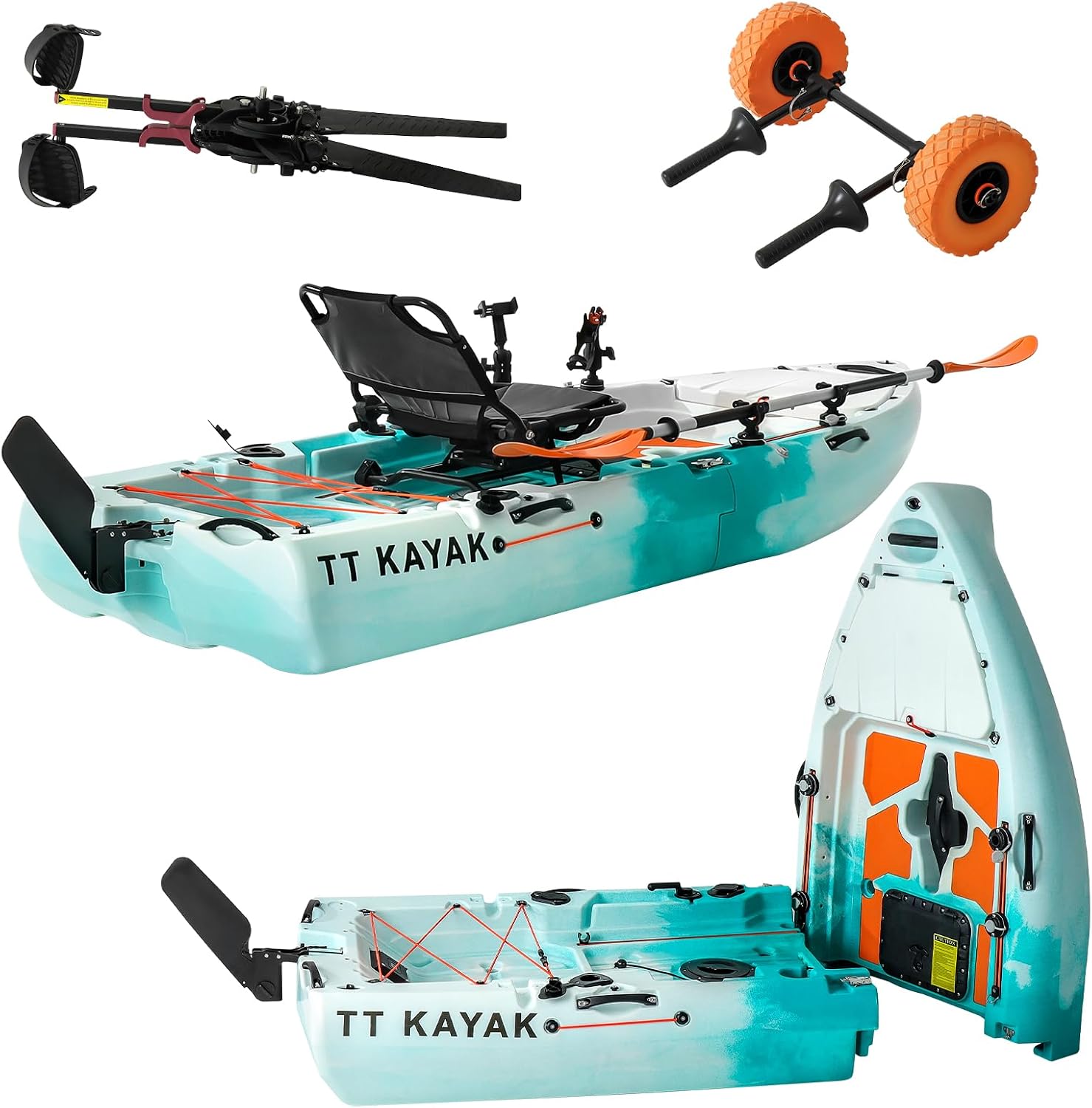 Modular Fishing Kayak with Car - Fishing Kayak Cart avis et prix