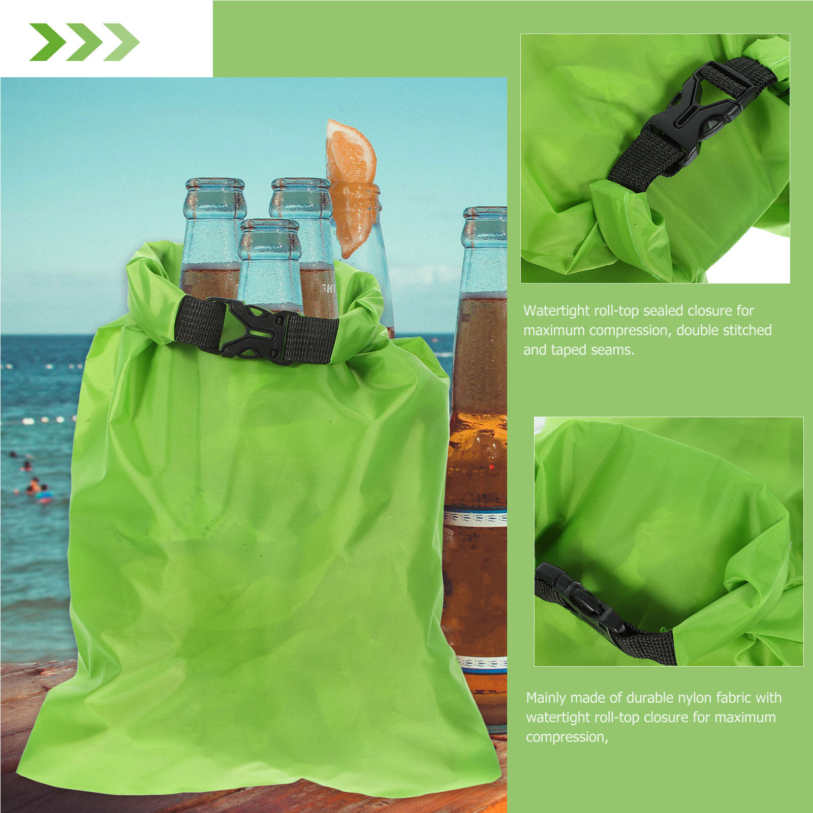 3Pcs Waterproof Dry Bag Nylon  - Fishing Kayak Storage Bag avis et prix