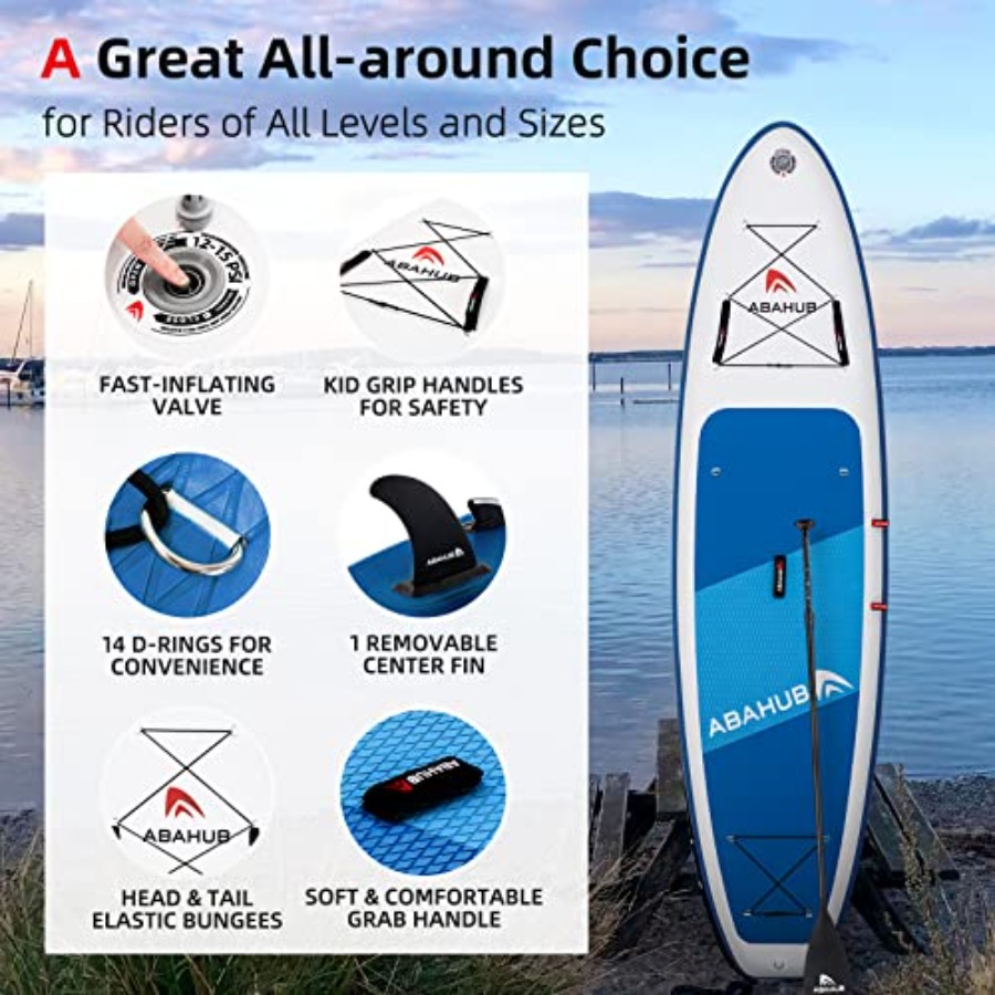 Inflatable SUP for yoga, paddl - Fishing Kayak Paddle avis et prix