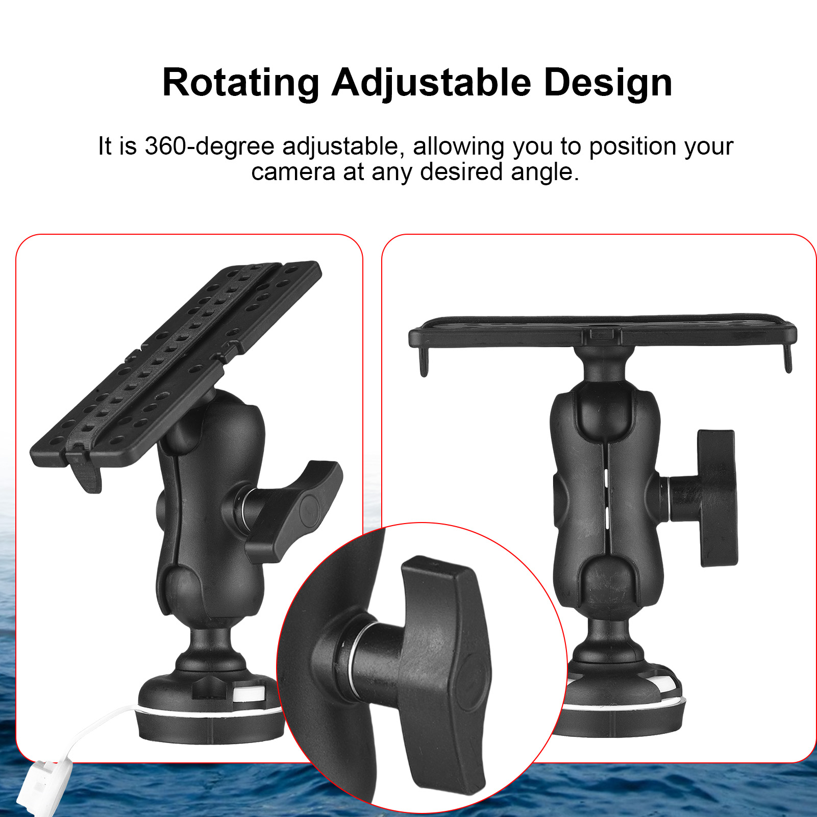 Fish Finder Mount with Rectang - Fishing Kayak Fish Finder Mount avis et prix