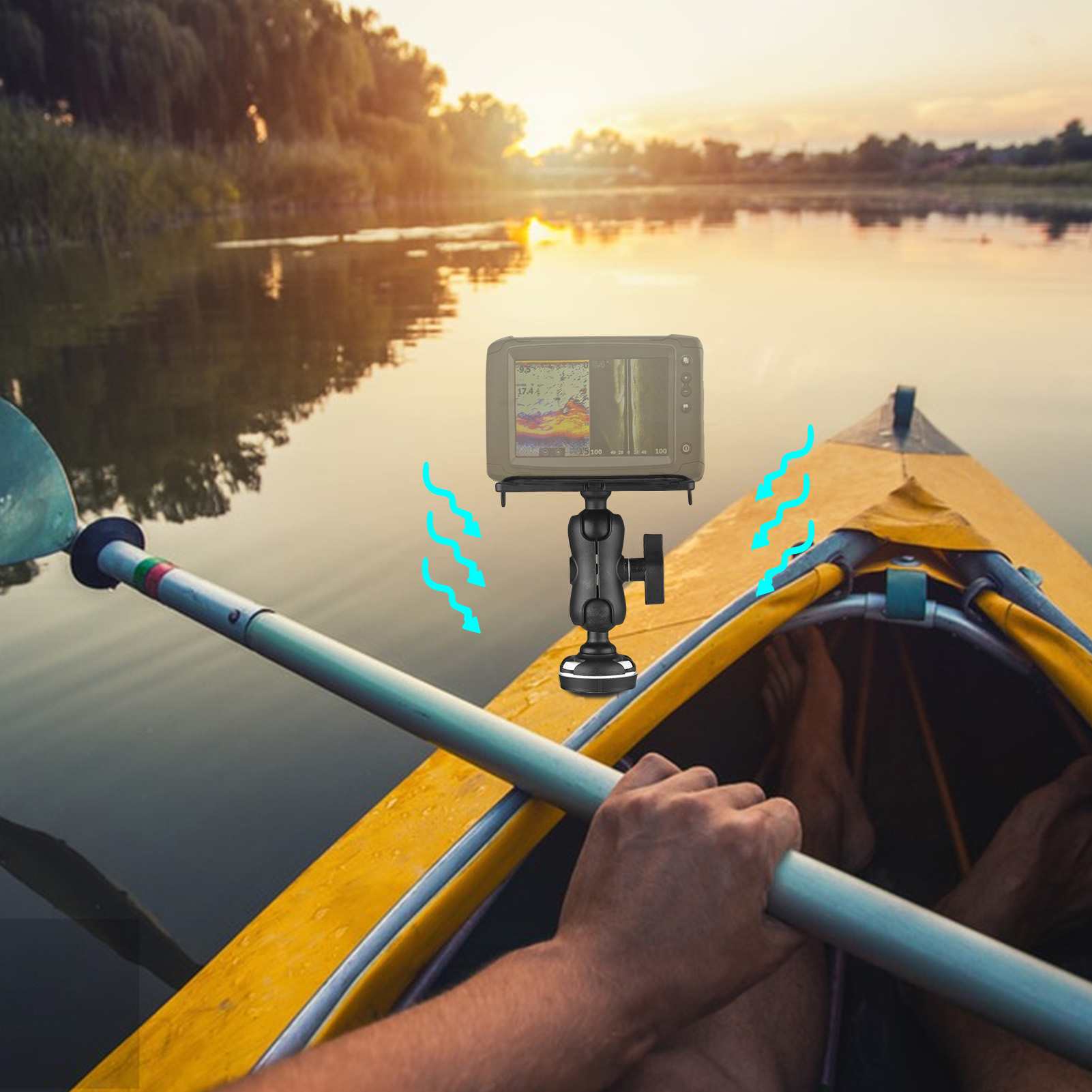 Fish Finder Mount with Rectang - Fishing Kayak Fish Finder Mount avis et prix