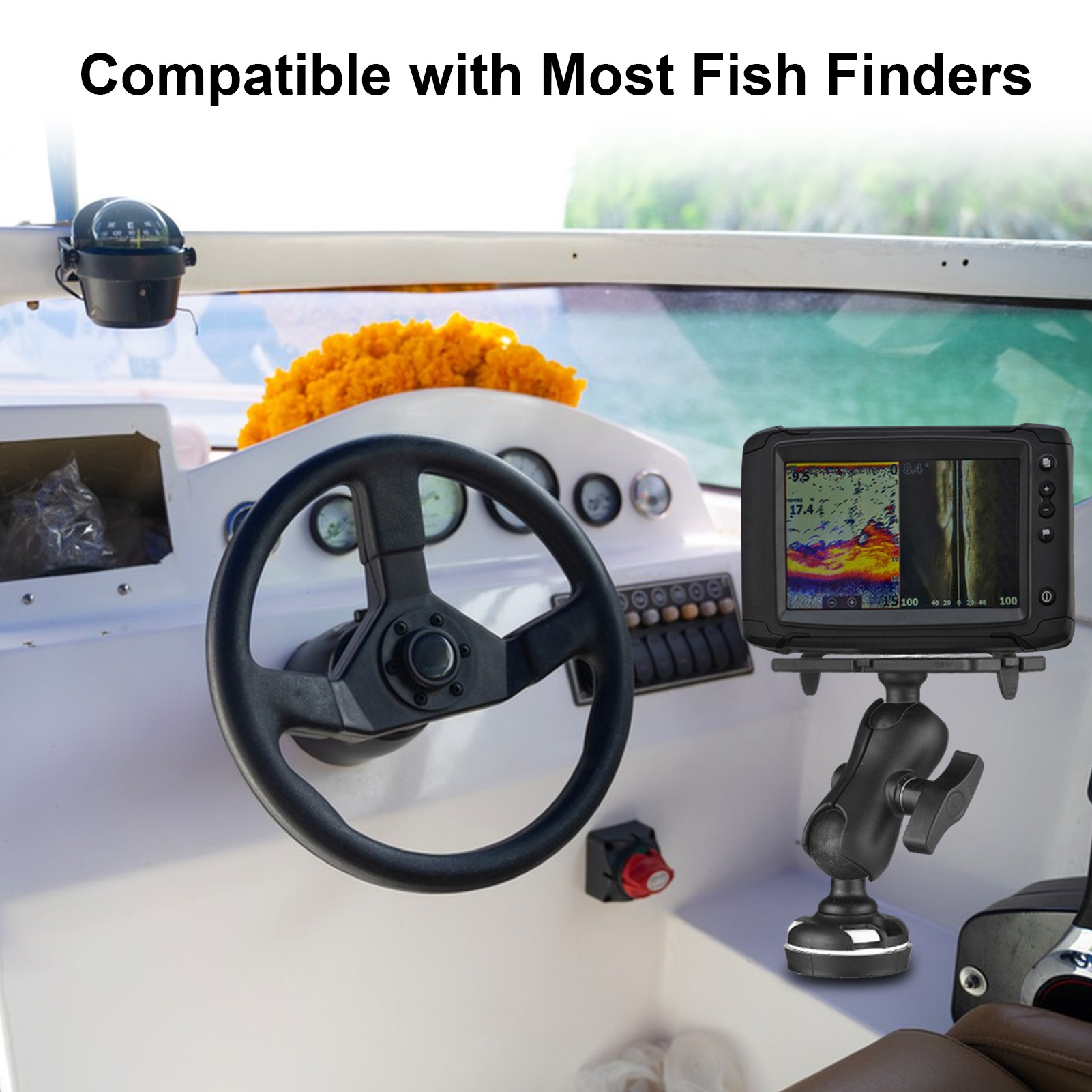 Fish Finder Mount with Rectang - Fishing Kayak Fish Finder Mount avis et prix